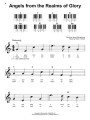 Christmas Carols - Super Easy Songbook -  Kolędy po angielsku bardzo łatwe nuty opracowania na fortepian/keyboard - Angels From The Realms Of Glory I sklep.giszowiec.org