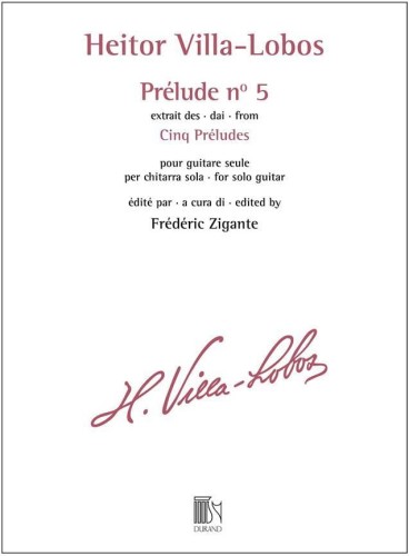Prélude n° 5 - extrait des Cinq Préludes - Heitor Villa-Lobos w opr. Frédérica Zigante - Preludium nr 5 - nuty na gitarę klasyczną