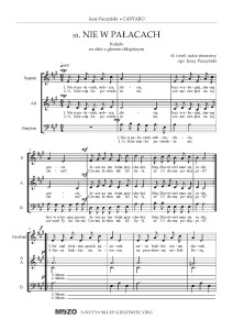 Nie w pałacach - kolęda na chór z głosem chłopięcym - opr. Jerzy Paczyński