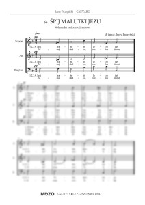 Śpij malutki - kołysanka bożonarodzeniowa na chór SAB - Jerzy Paczyński