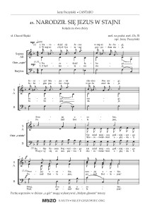 Narodził się Jezus w stajni - kolęda na dwa chóry - Jerzy Paczyński