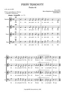 Pieśń tęsknoty - Psalm 42 na chór mieszany SATB - Maria Magdalena Kaczmarkiewicz