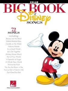 The Big Book of Disney Songs - nuty na wiolonczelę w łatwym opracowaniu