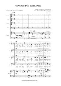 Oto Pan Bóg przyjdzie - nuty PDF na chór SATB z akompaniamentem organowym - opr. M. Kaczmarkiewicz