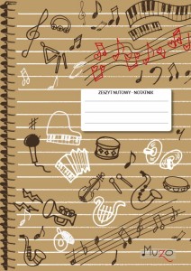 Zeszyt nutowy - notatnik A4 - 12 lini 96 kartek