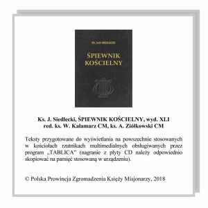 Ks. Jan Siedlecki  wydanie XLI - teksty pieśni na CD (płyta CD)