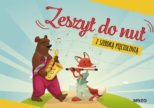 Zeszyt nutowy - szerokie linie A4 poziomy 32 kartki - Zwierzęta