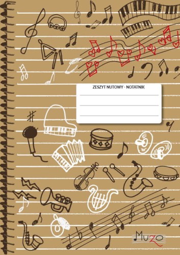 Zeszyt nutowy - notatnik A4 - 12 linii 60 kartek I sklep.giszowiec.org