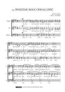 Świętemu Bogu oddaj cześć (SAB)