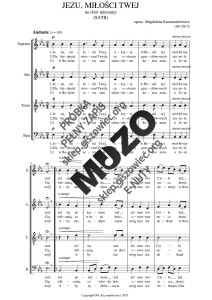 Jezu miłości Twej na chór mieszany - opr. M. Kaczmarkiewicz