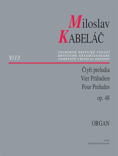 Miloslav Kabelác - Cztery preludia - nuty na organy op. 48 - Four Preludes for Organ op. 48 | księgarnia muzyczna MUZO - sklep giszowiec