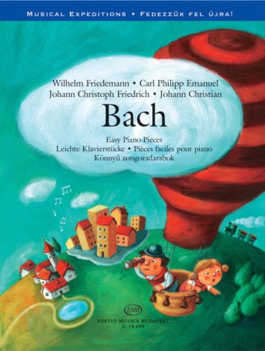 Easy Piano Pieces: Bach - Wilhelm Friedemann, Carl Philipp Emanuel, Johann Christoph Friedrich, Johann Christian - nuty w łatwym układzie na fortepian